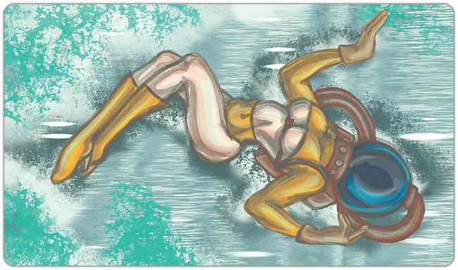 Scuba Pinup Girl Playmat