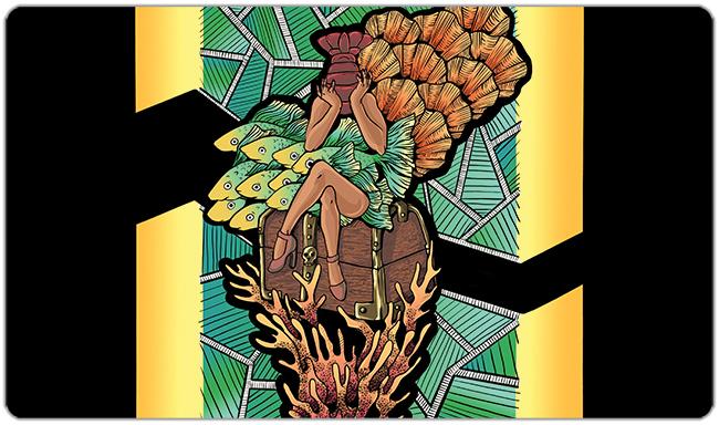 Woman Under the Sea Playmat