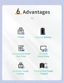 Portable A4 Thermal Printer Document Tattoo Printer Bluetooth Wireless Mini Printer Notes lmage Photo Printing Machine A4 Paper