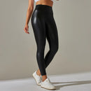 Women PU Leather Leggings – High-Waist Oversized Trendy Yoga Pants