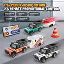 6601Green RC Car MINI Alloy 1/64 Remote Control Toy for Kids