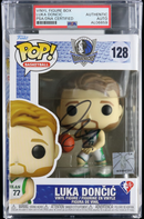 Luka Doncic Signed Funko Pop! PSA Encapsulated Auto Mavericks