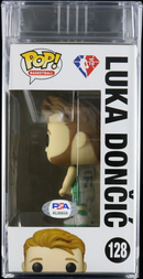 Luka Doncic Signed Funko Pop! PSA Encapsulated Auto Mavericks