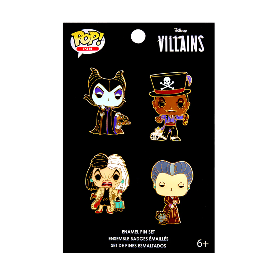 Disney Villains 4-Pack Pin Set