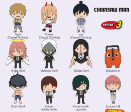 Chainsaw Man Series 3 3D Foam Bag Clip Blind Bag - Official Anime Collectible