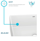 Elkay Quartz Classic 25in. Undermount 1 Bowl White Granite/Quartz Composite Sink