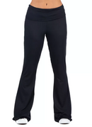 24seven Comfort Womens Bell Bottom Foldover Waist Sweatpants, S