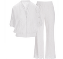 Boston Proper Eyelet Jacket and Pant Sport Set, Size Small
