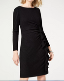 Jessica Howard Womens Ruffled Cocktail Sheath Dress