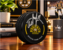 Milan Lucic Boston Bruins Autographed 100th Anniversary Hockey Game Puck