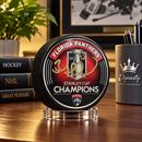 Brad Marchand Florida Panthers Stanley Cup Champions Logo Puck
