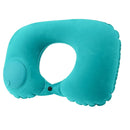 Portable Neck Pillow – Inflatable Flocking Travel Pillow