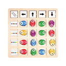Montessori Wooden Board Game – Educational Logic & Color Toy for Kids