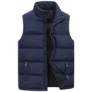 Mens Vest Jacket – Warm Sleeveless Waterproof Zipper Coat
