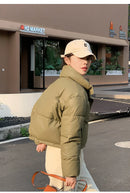 Women Winter Cropped Jacket – Warm Cotton-Padded Puffer Coat
