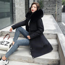 Women Winter Parka – Hooded Fur Collar Thick Warm Long Coat