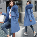 Women Winter Parka – Hooded Fur Collar Thick Warm Long Coat