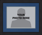 MLB Baseball Photo Picture Frame Kit - Seattle Mariners (Navy Matting, Gray Trim)