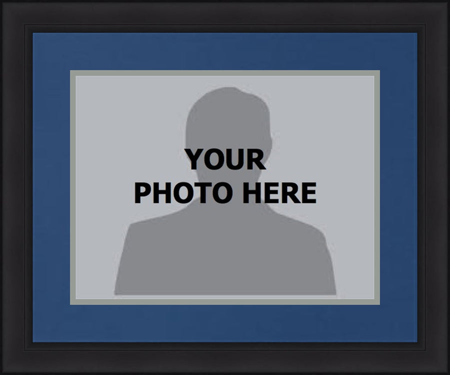 MLB Baseball Photo Picture Frame Kit - Seattle Mariners (Navy Matting, Gray Trim)
