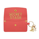 Secret Stash Coral Credit Card Pouch