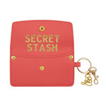 Secret Stash Coral Credit Card Pouch