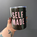 Self Made Stainless Steel Tumbler in Black and Pink