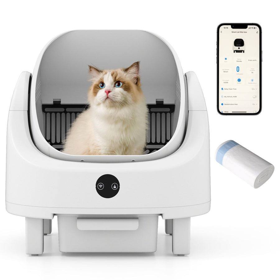 Self-Cleaning Cat Litter Box with APP Control & Open Top