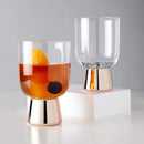 Set of 12 Raye Copper Footed Cocktail Tumblers in Gift Box