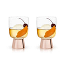 Set of 12 Raye Copper Footed Cocktail Tumblers in Gift Box