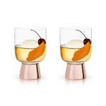 Set of 12 Raye Copper Footed Cocktail Tumblers in Gift Box