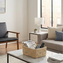 Set of 3 Rectangular Baskets | Storage Bins with Handles Home Shelf Organizers