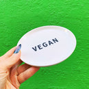 Set of 3 Vegan Ceramic Dish 5.25" Appetizer Plates