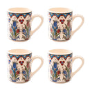 Set of 4 Handmade in Türkiye Ceramic Botanical Mugs - 9 Styles Available