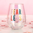 Set of 6 Fearless Jumbo Stemless Wine Glass in Iridescent | 30 Oz. | Holds an Entire Bottle of Wine