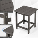Square Adirondack Side Table 14" Weather-Resistant HDPE