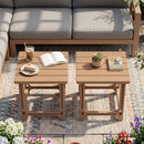 Adirondack Side Table 18" Outdoor HDPE Slatted