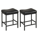 Set of 2 25 Inch Counter Height Bar Chairs for Kitchen Island
