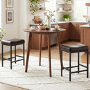 Set of 2 25 Inch Counter Height Bar Chairs for Kitchen Island