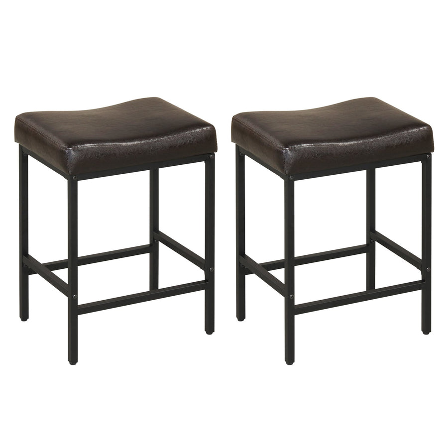 Set of 2 25 Inch Counter Height Bar Chairs for Kitchen Island