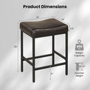 Set of 2 25 Inch Counter Height Bar Chairs for Kitchen Island
