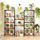 Set of 2 6-Tier Metal Storage Shelving Unit with V-Shaped Wire Rack and 900 LBS Capacity-Black