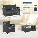 8-Piece Patio Conversation Set with Glass Coffee Table