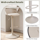Adjustable Swivel Bar Stools Set of 2 with Back & Footrest