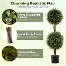 Set of 2 Artificial Double Topiary Ball Trees