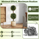 Set of 2 Artificial Double Topiary Ball Trees