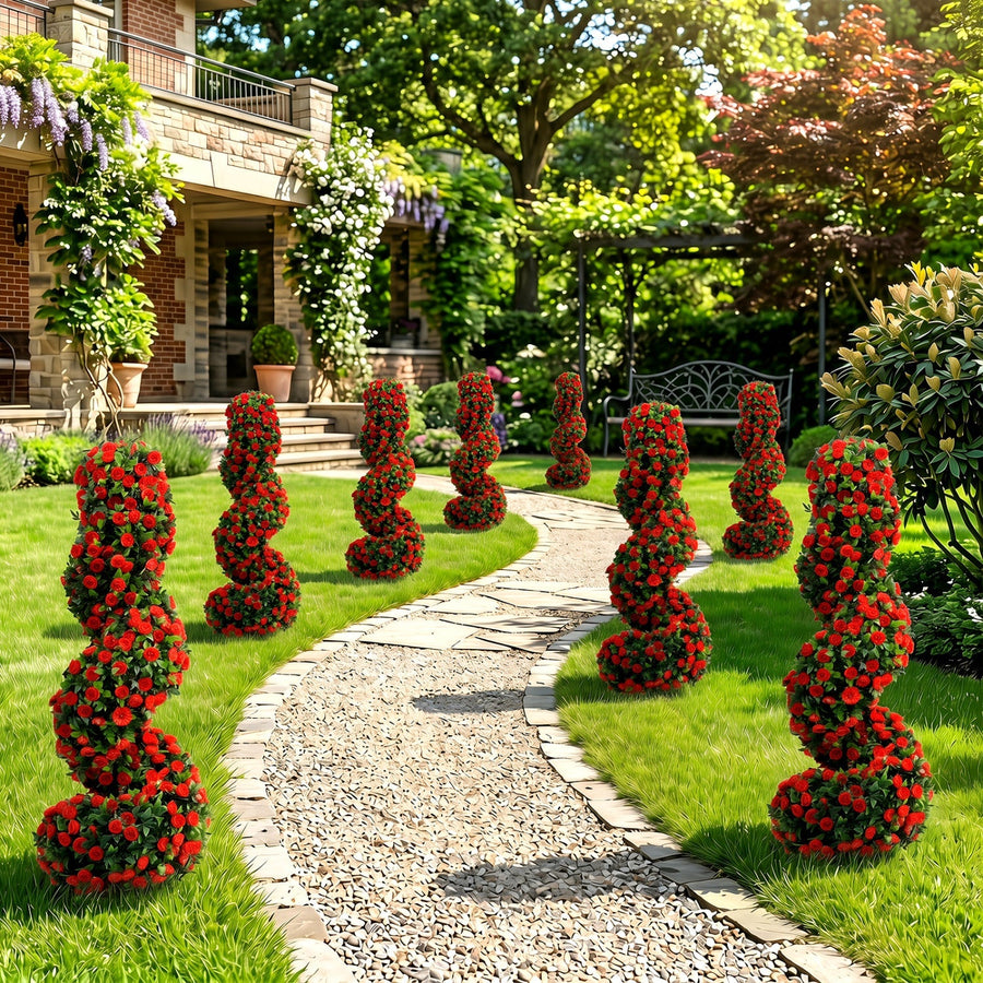 Artificial Spiral Topiary Trees 36