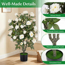 Artificial Rose Tree with Blooming Flowers - Set of 2