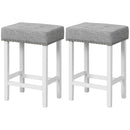 2 Pieces Counter Height Bar Stools with Sponge Padded Cushion
