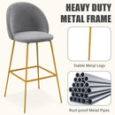29 Inches Set of 2 Bar Stoolswith Padded Seats-Gray