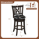 Swivel Bar Stools Set of 2 with Backrest - 30 Inch